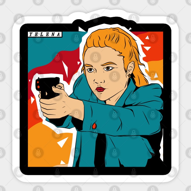 yelena - Favorite female superhero Sticker by super villain